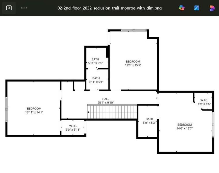 2D floor plan layout of this home in Bradley Gin, Monroe, GA (Image 7).