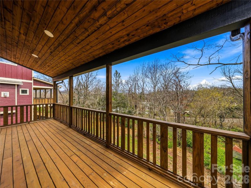 Exterior details and patio area of a home in , Asheville (Image 3).