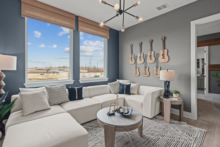 Representative furnished interior of a home built from the Silas by Chesmar Homes in Esperanza 60's, Boerne (Image 7).