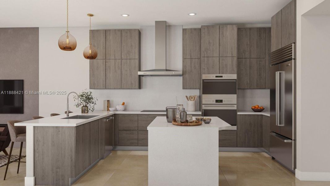 Furnished interior view inside a new home in Killian Grove, Miami (Image 4).