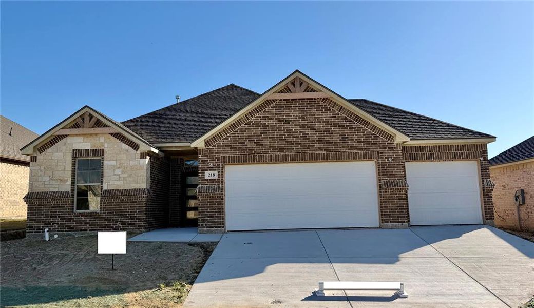 Front exterior of a new home in , Alvarado, TX, highlighting curb appeal (Image 1). Front exterior of a new home in , Alvarado, TX, highlighting curb appeal (Image 1).