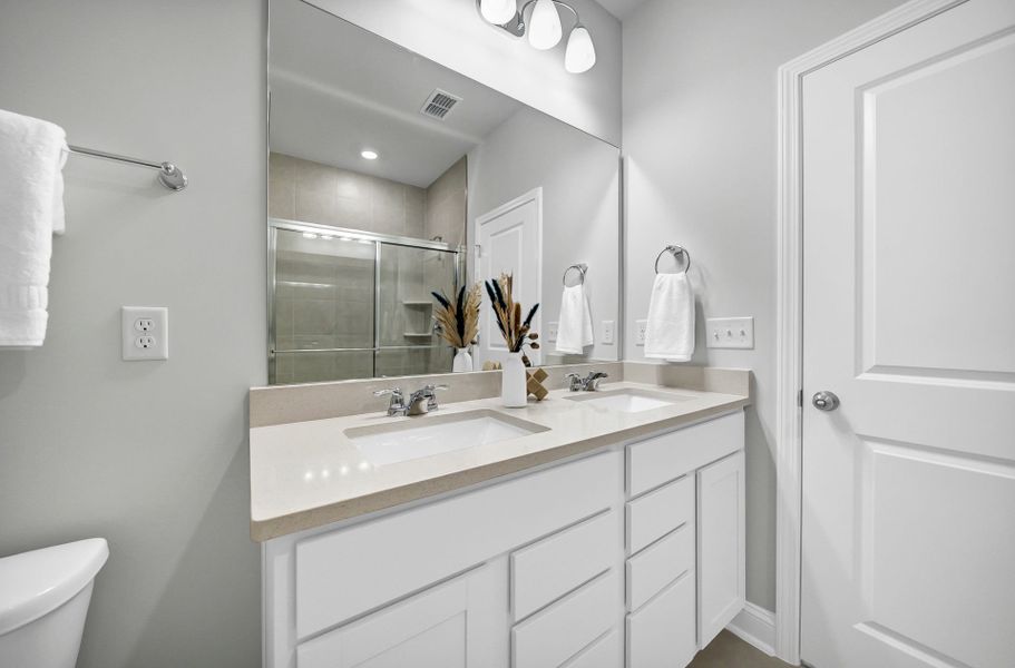 Furnished interior view inside a new home in Monroe Preserve, Chapin (Image 48).