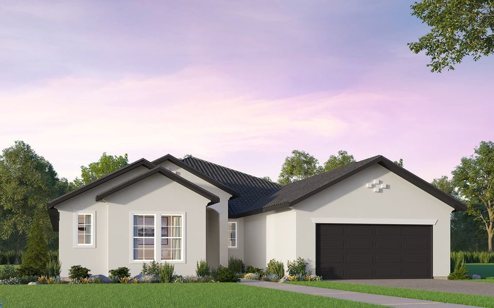 Representative exterior photo of a completed home built from the Spelman by Brookfield Residential in Traditional at Kissing Tree, San Marcos, TX (Image 4). Representative exterior photo of a completed home built from the Spelman by Brookfield Residential in Traditional at Kissing Tree, San Marcos, TX (Image 4).