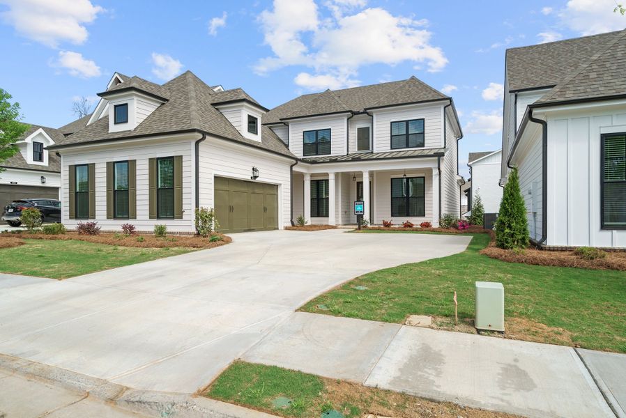 Representative exterior photo of a completed home built from the The Bullard by The Providence Group in Promenade at Sawnee Village, Cumming, GA (Image 1).