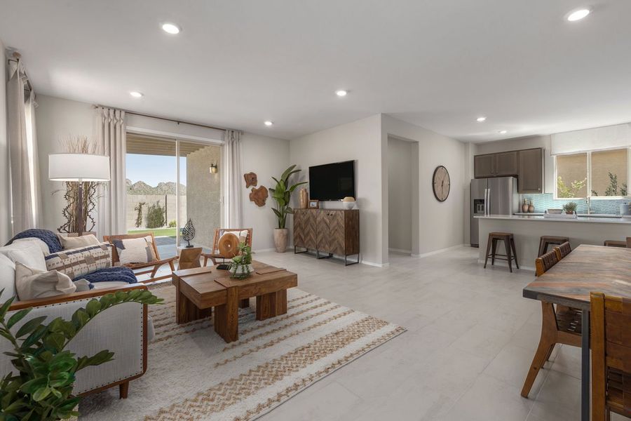 Furnished interior in a model home at Cielo Reserve in Tucson (Image 7).