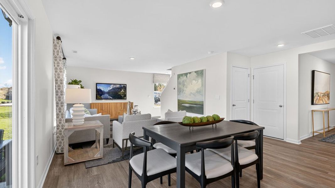 Representative furnished interior of a home built from the Penwell by D.R. Horton in Mangum Farms, Stem (Image 9).
