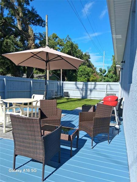 Exterior details and patio area of a home in , Tampa (Image 2). Exterior details and patio area of a home in , Tampa (Image 2).