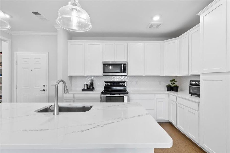 Furnished interior view inside a new home in Gatherings® at Twin Creeks, Allen (Image 4).