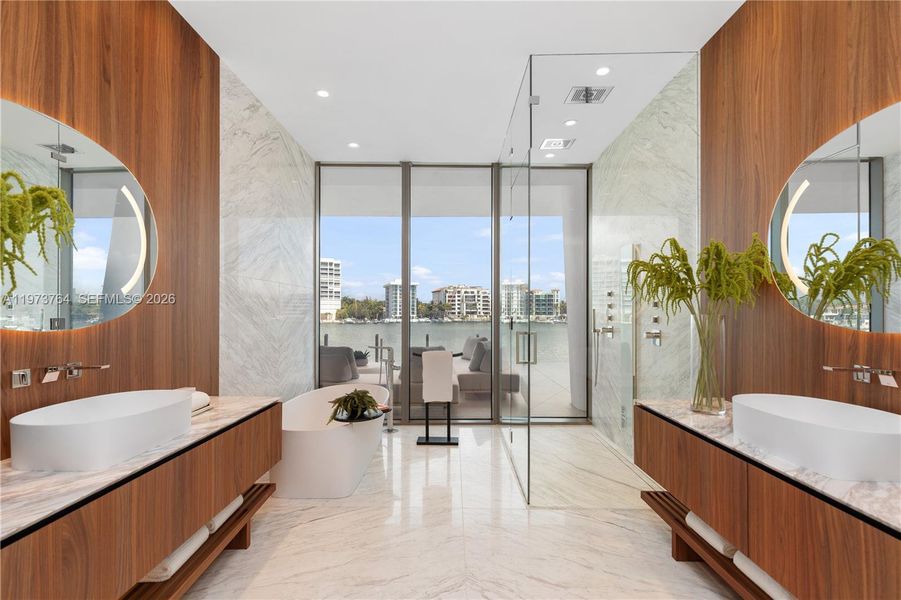 Furnished interior view inside a new home in , Miami (Image 9).
