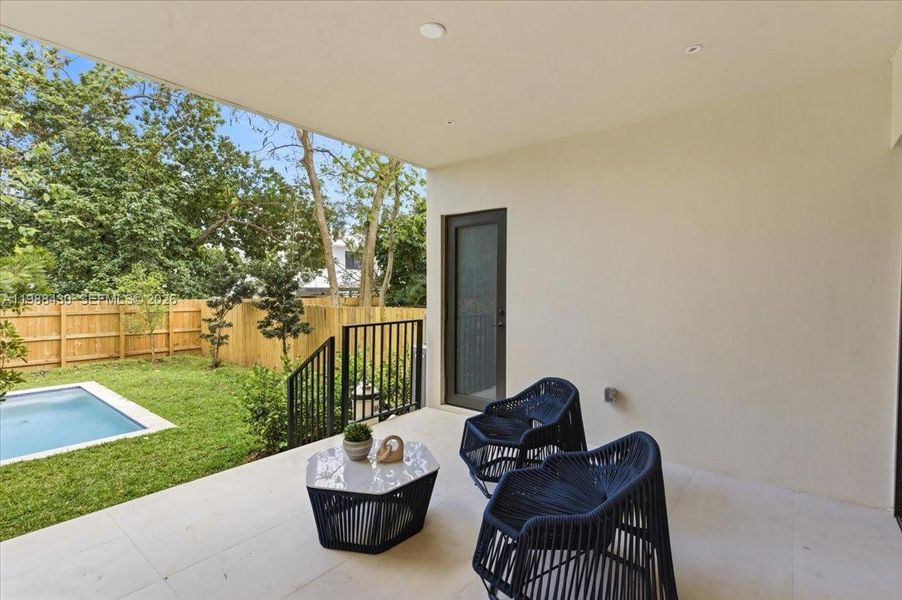 Exterior details and patio area of a home in , Miami (Image 31). Exterior details and patio area of a home in , Miami (Image 31).
