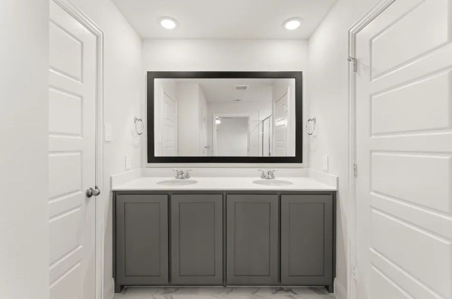 Front exterior of a new home in Sereno Oaks at Buckner Terrace, Dallas, TX, highlighting curb appeal (Image 28).