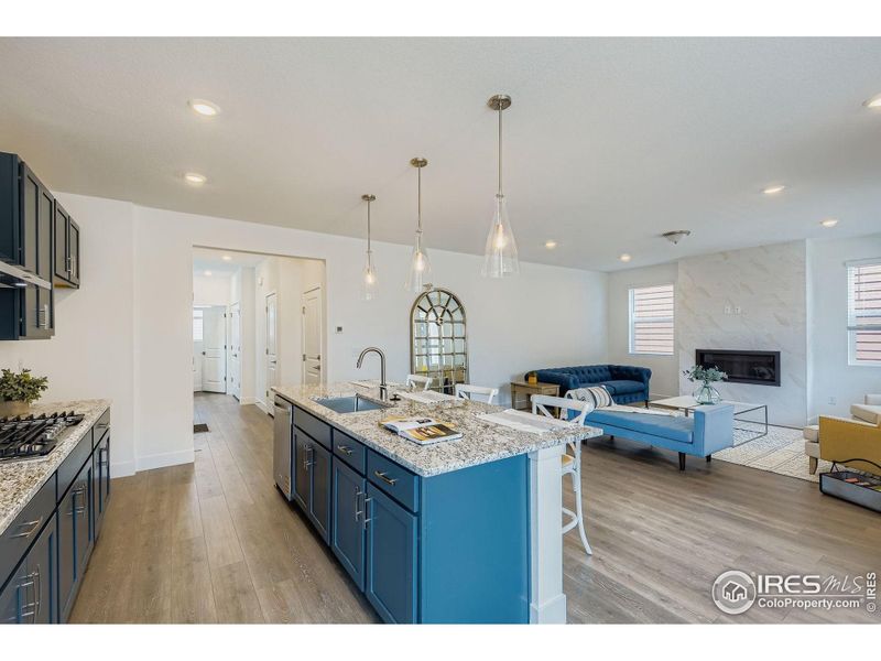 Extra storage in the kitchen island
