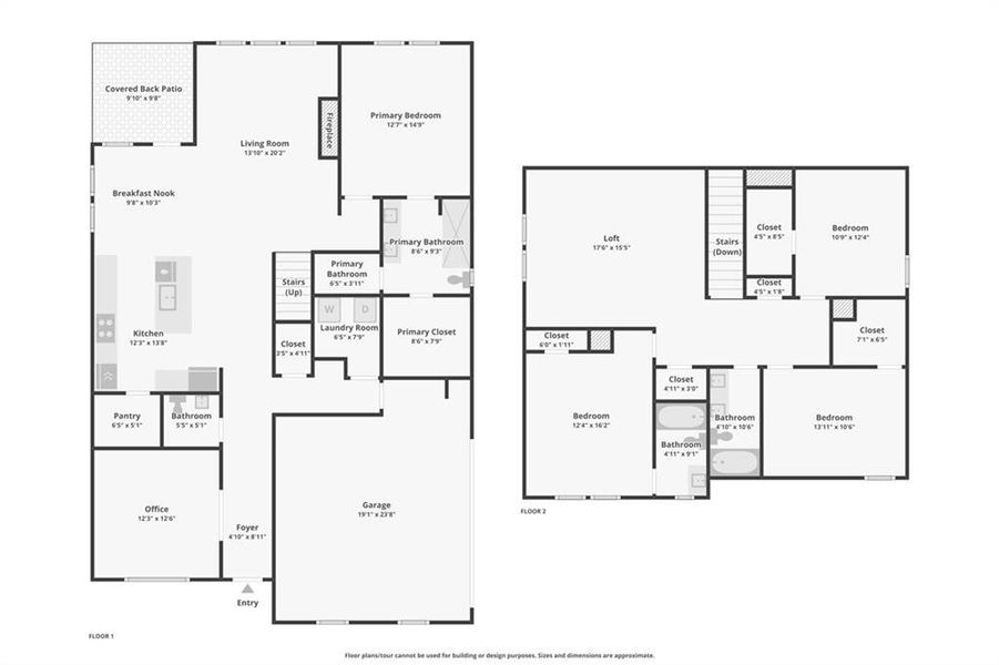 2D floor plan layout of this home in River Pointe, Monroe, GA (Image 6).
