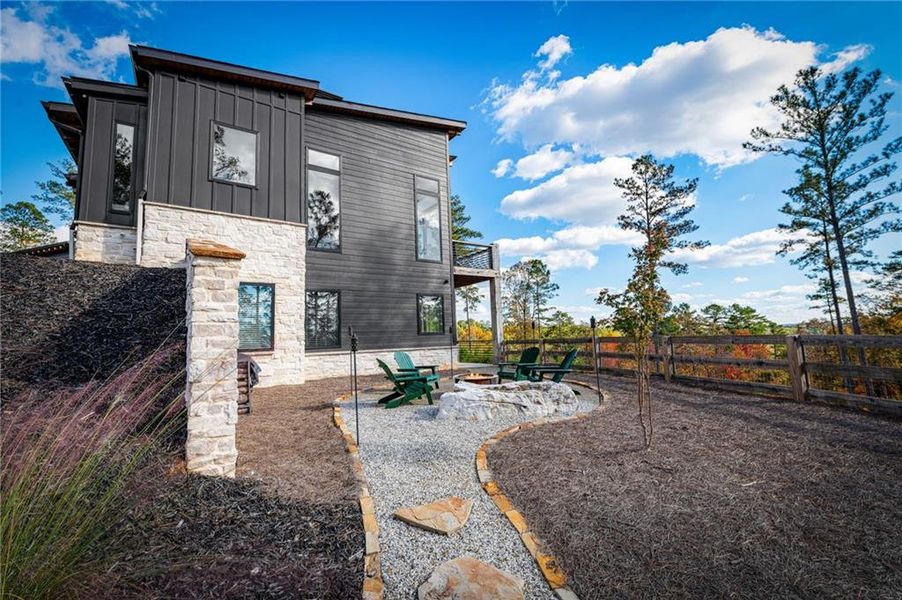 Exterior details and patio area of a home in , Ellijay (Image 27).