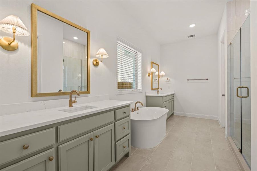 Furnished interior view inside a new home in The Bluffs at Parks of Aledo, Aledo (Image 4).