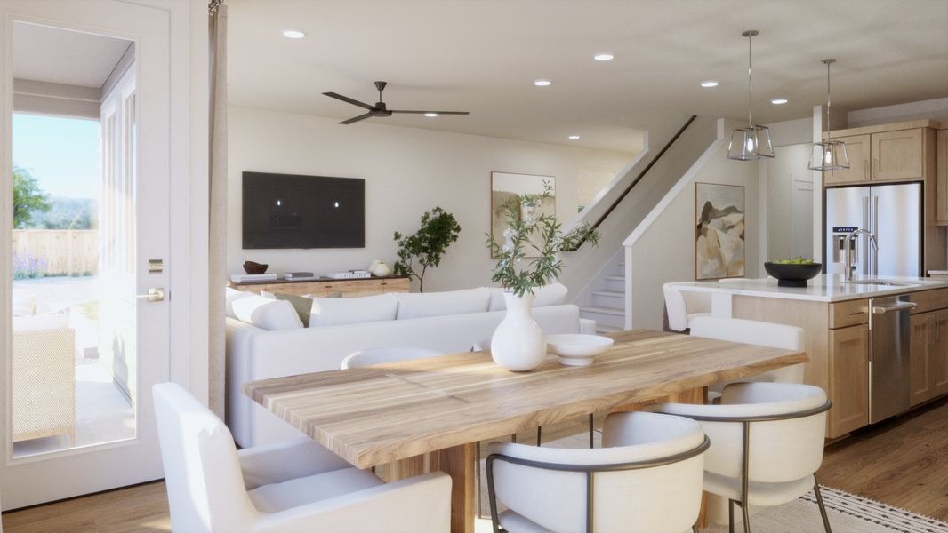 Representative furnished interior of a home built from the Amy by Risewell Homes in Freedom at Anthem, Kyle (Image 7).