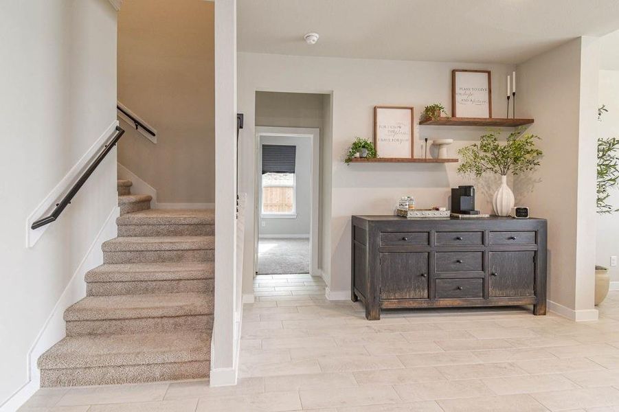 Great place for a coffee bar as seen.