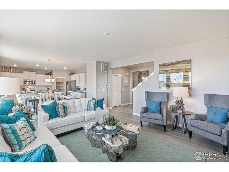 Furnished interior view inside a new home in Fossil Creek Ranch, Windsor (Image 6).