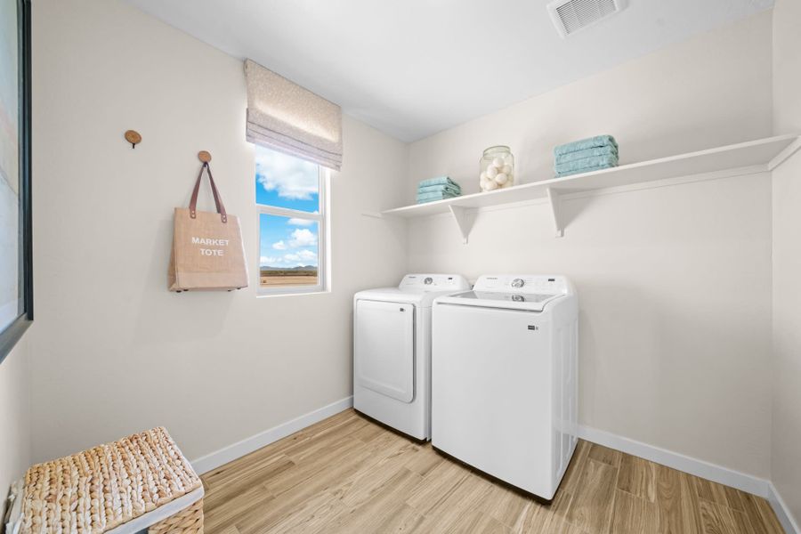 Laundry Room | Skyline Floorplan | Elara at Moonlight | New Homes in Maricopa, AZ by Landsea Homes