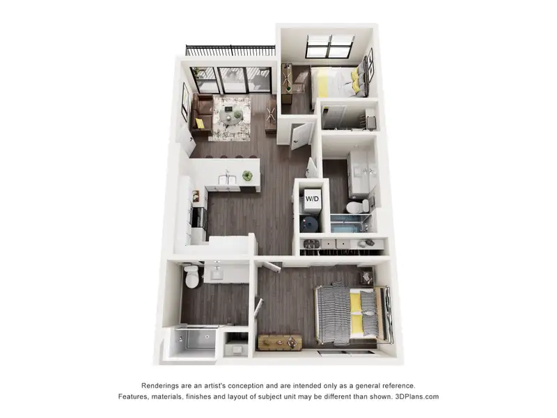 2D floor plan layout of this home in The Scene at Sloan's Lake, Denver, CO (Image 4).
