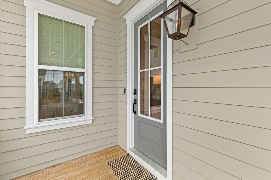 Exterior details and patio area of a home in Carolina Park: Riverside, Mount Pleasant (Image 28). Exterior details and patio area of a home in Carolina Park: Riverside, Mount Pleasant (Image 28).