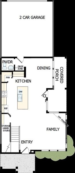 2D floor plan layout of this home in Elyson 40', Katy, TX (Image 2).