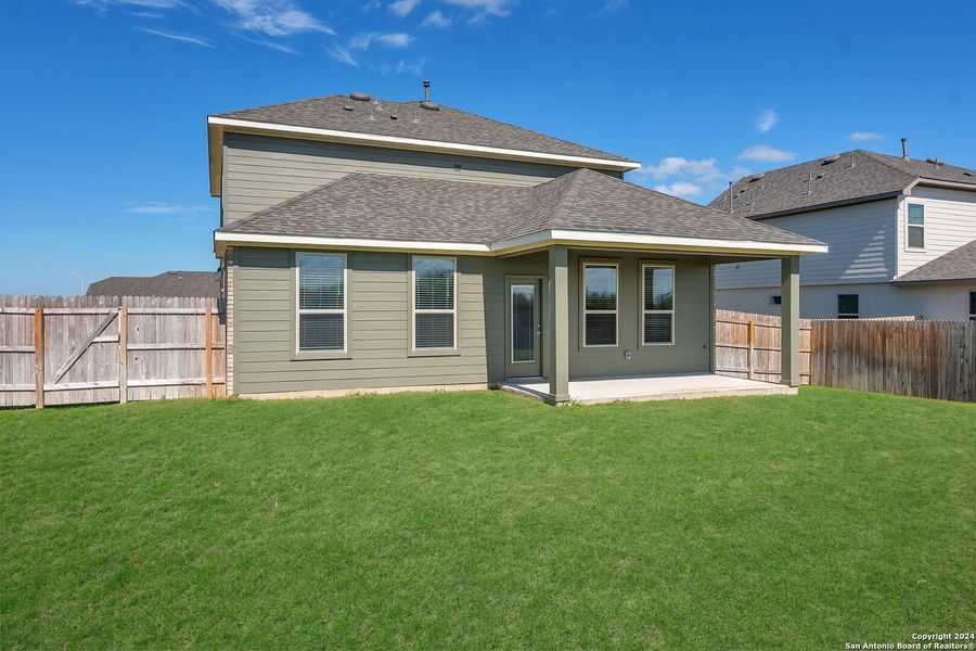 Exterior details and patio area of a home in Morgan Meadows, San Antonio (Image 29). Exterior details and patio area of a home in Morgan Meadows, San Antonio (Image 29).