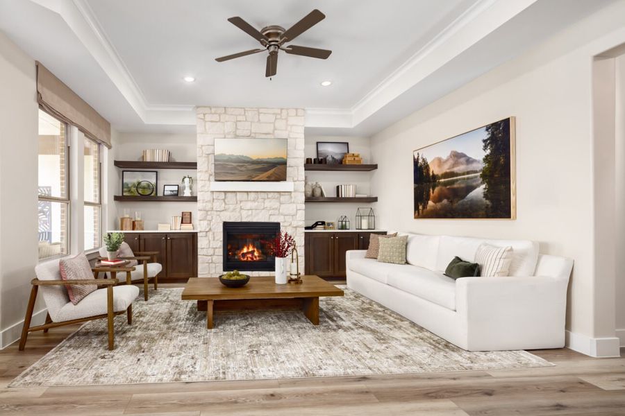 Representative furnished interior of a home built from the Torino by Ladera Texas in Ladera at The Reserve, Mansfield (Image 6). Representative furnished interior of a home built from the Torino by Ladera Texas in Ladera at The Reserve, Mansfield (Image 6).