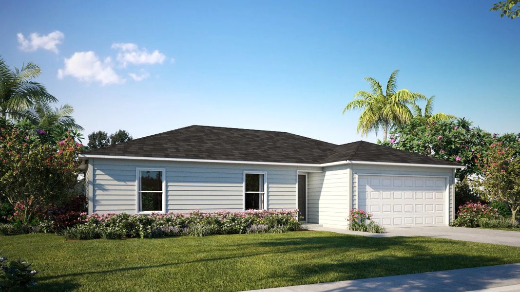 Representative exterior photo of a completed home built from the Poinsettia by Maronda Homes in Marion Oaks, Ocala, FL (Image 2).