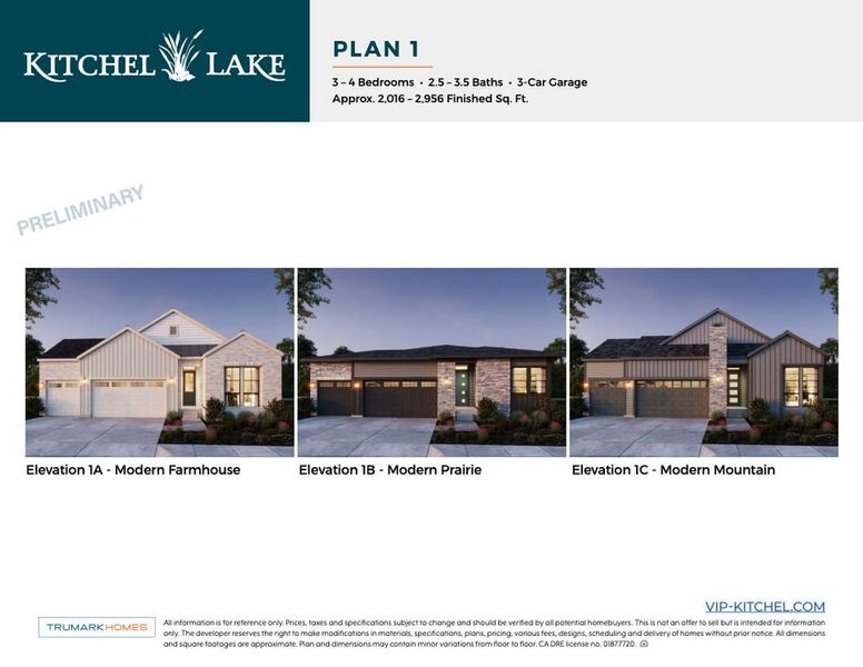 Kitchel Lake Plan 1 Floor Plan