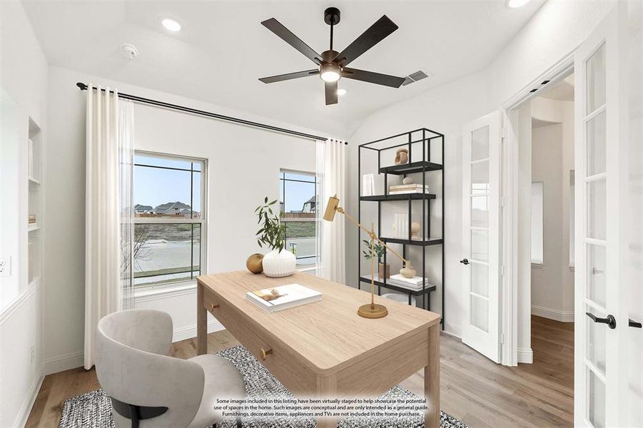 Furnished interior view inside a new home in Stone River Glen, Royse City (Image 16).