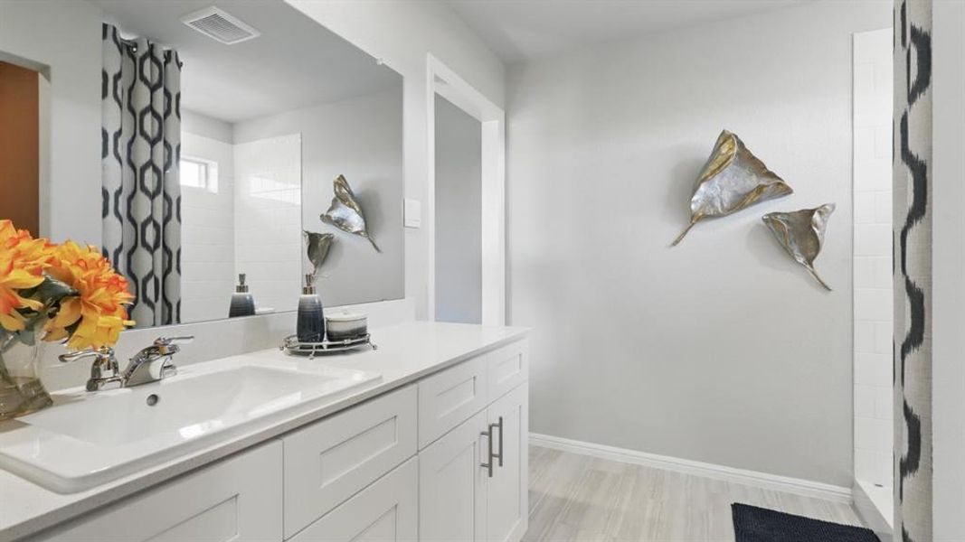 Furnished interior view inside a new home in Lonestar at Liberty Trails, Fort Worth (Image 16).