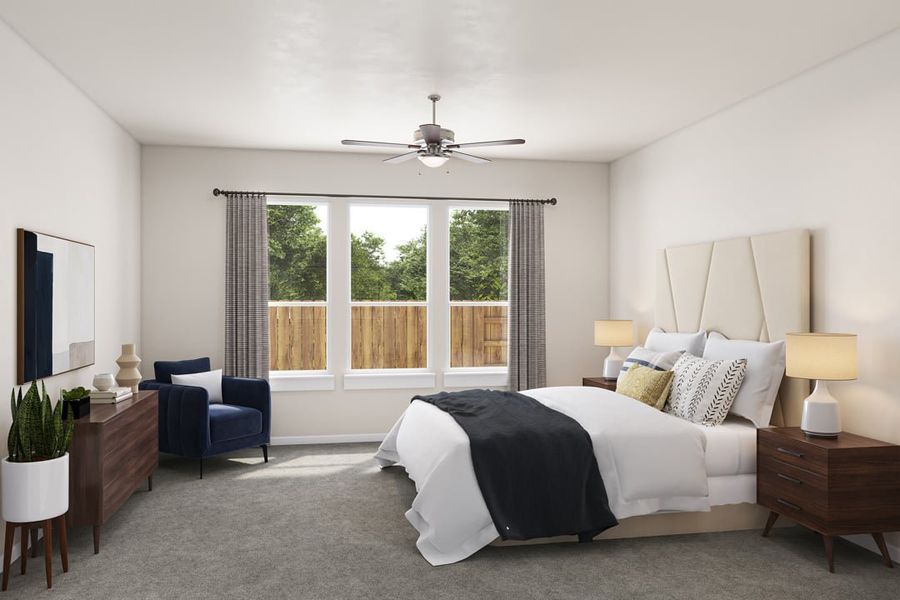 Furnished interior view inside a new home in Capitol Collection at Lariat, Liberty Hill (Image 11).