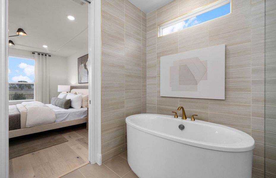 Representative furnished interior of a home built from the Mystique by Del Webb in Del Webb Austin at Lost Pines, Bastrop (Image 54).