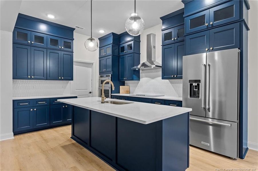 sample kitchen design featuring upgrades