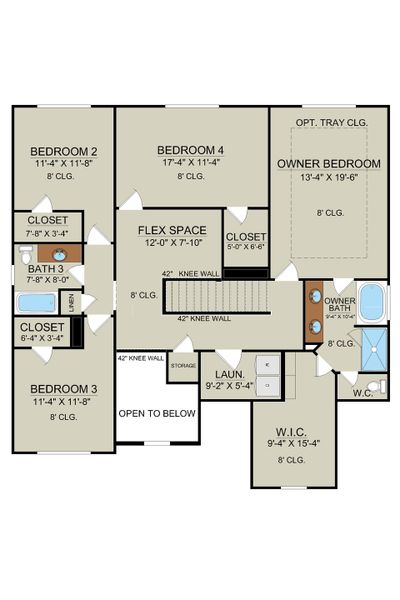 Hilton Floor Plan Second Floor Layout | Ernest Homes