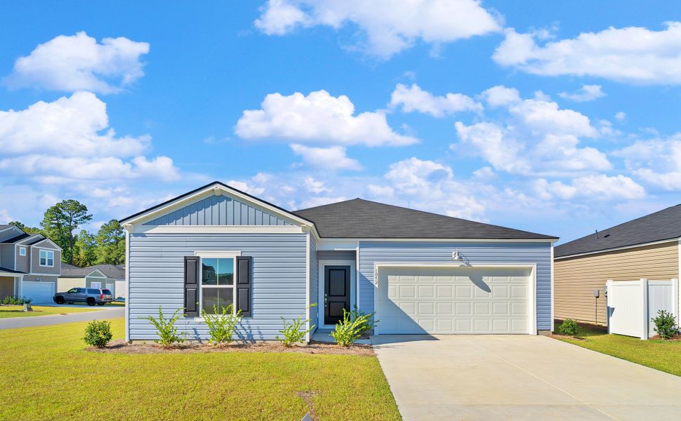 Front exterior of a new home in The Preserve, Hardeeville, SC, highlighting curb appeal (Image 1). Front exterior of a new home in The Preserve, Hardeeville, SC, highlighting curb appeal (Image 1).