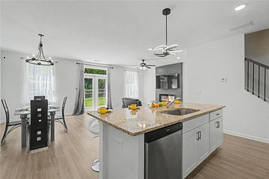 Furnished interior view inside a new home in , Atlanta (Image 13).
