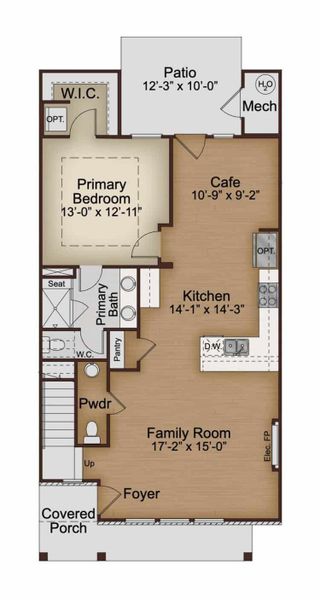 2D floor plan layout for the Scotsman by McKinley Homes in Kinsley, Wake Forest, NC (Image 3). 2D floor plan layout for the Scotsman by McKinley Homes in Kinsley, Wake Forest, NC (Image 3).