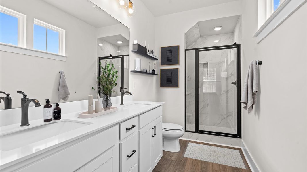 Furnished interior view inside a new home in Aspen Ridge, Lyman (Image 33). Furnished interior view inside a new home in Aspen Ridge, Lyman (Image 33).