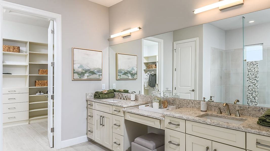 Furnished interior view inside a new home in Esplanade Lake Club, Fort Myers (Image 6).
