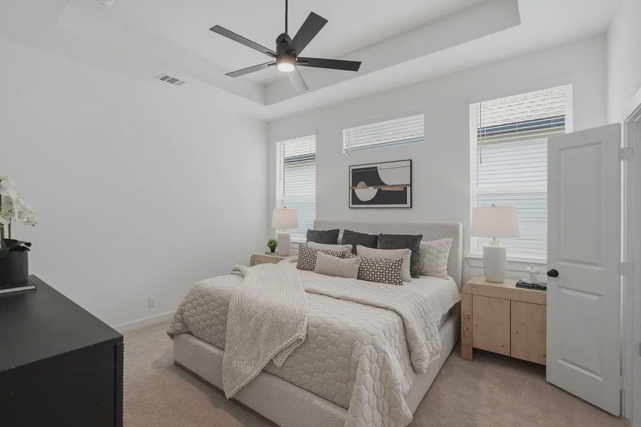 Furnished interior view inside a new home in The Crossvine, Schertz (Image 33).