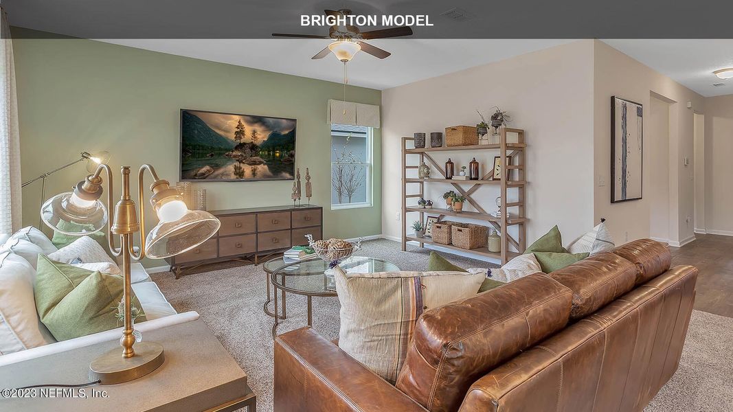 Furnished interior view inside a new home in Cross Creek Express, Green Cove Springs (Image 16). Furnished interior view inside a new home in Cross Creek Express, Green Cove Springs (Image 16).