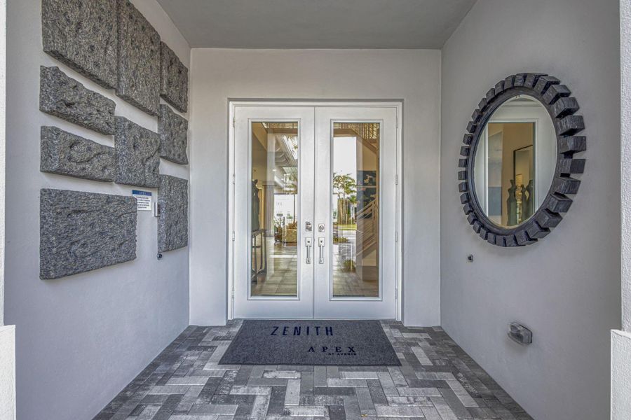 Exterior details and patio area of a home in Apex at Avenir, Palm Beach Gardens (Image 4).