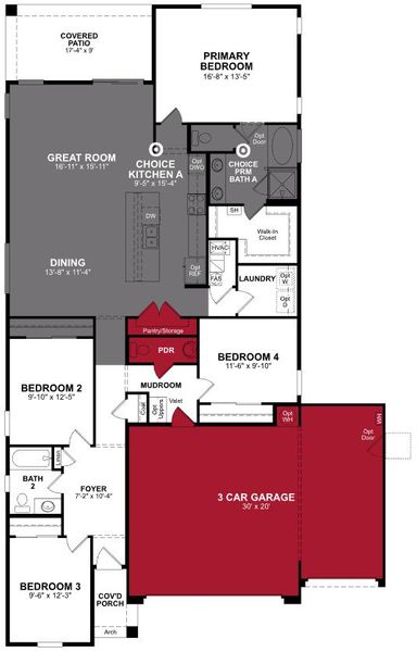 2D floor plan layout of this home in Marbella at Windrose, Waddell, AZ (Image 4). 2D floor plan layout of this home in Marbella at Windrose, Waddell, AZ (Image 4).