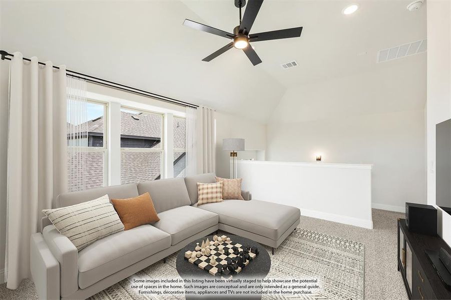 Furnished interior view inside a new home in Painted Tree Woodland District 50, McKinney (Image 9). Furnished interior view inside a new home in Painted Tree Woodland District 50, McKinney (Image 9).