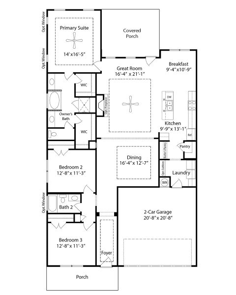 Midland I GY, One-Level Floorplans