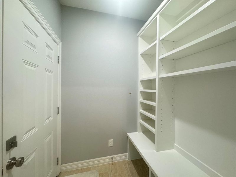 Mud room at back door