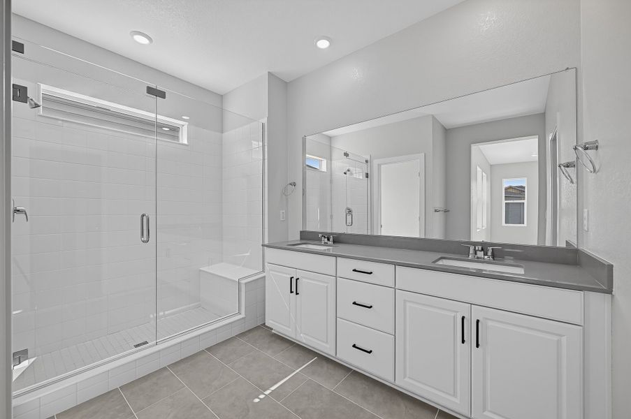 Furnished interior view inside a new home in Trailstone, Arvada (Image 8).