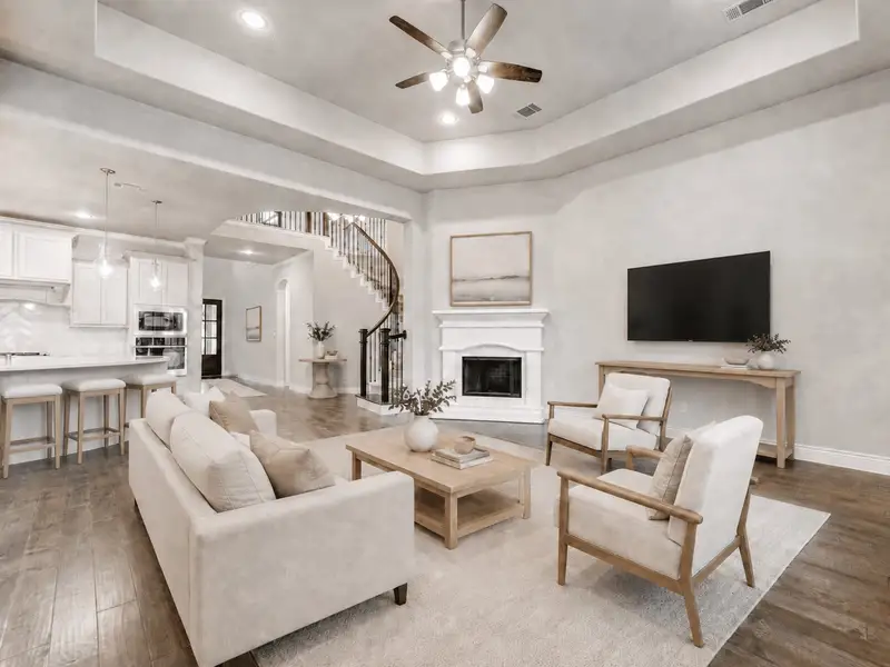 Furnished interior view inside a new home in The Highlands 55′, Porter (Image 3).